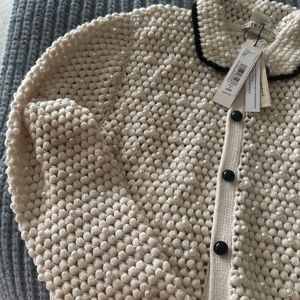Alice and Olivia had knit cardigan sweater - Picture 3 of 7